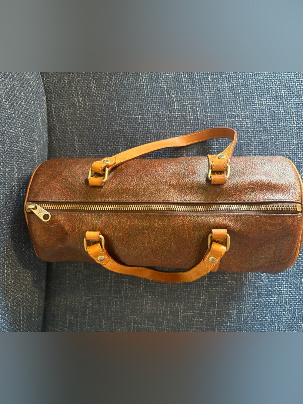 ETRO Milano Paisley Papillon Barrel Bag | Vintage Made in Italy - Picture 3 of 14